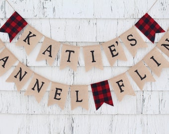 Flannel Bridal Shower, Flannel Fling Before the Ring, Flannel Bachelorette Party, Buffalo Plaid Decor, Buffalo Plaid Camping Bachelorette