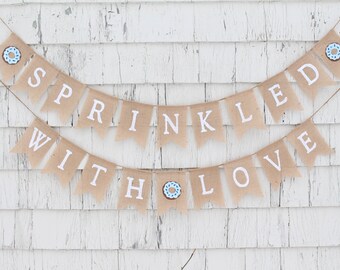 Sprinkled With Love Donut Backdrop Donut Baby Sprinkle Background Donut Boy Baby Shower Party Cake Table Decoration Banner Photo Booth Props