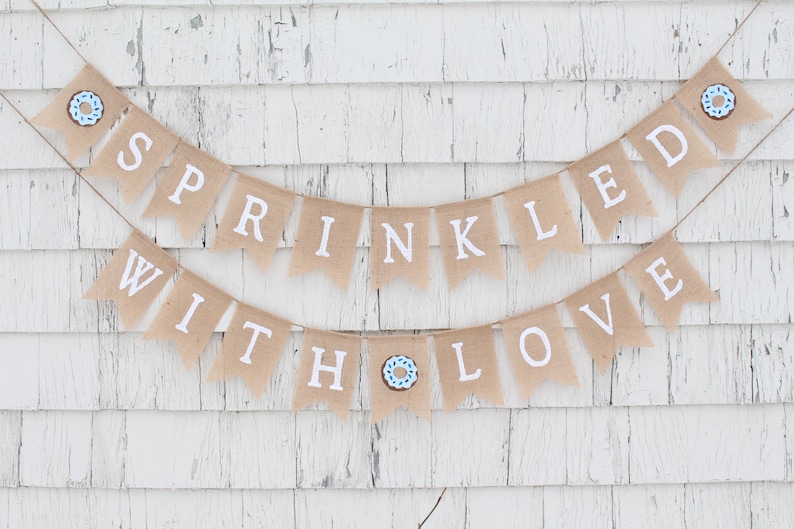 Donut Baby Sprinkle, Sprinkled With Love Doughnut Shower, Sprinkled With Love Banner, Doughnut Baby Shower Sprinkle, Donut Sprinkle Decor image 1