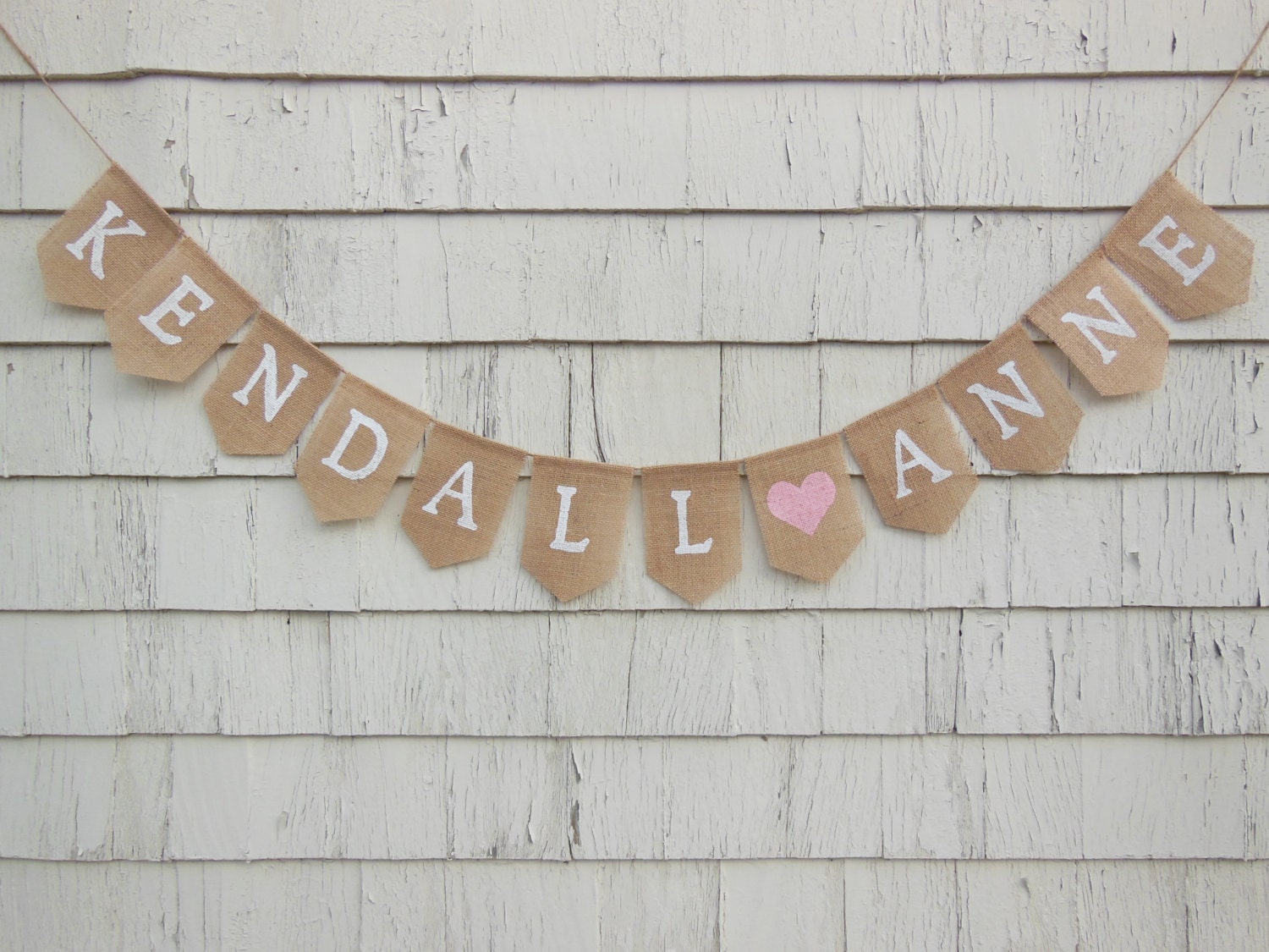 Custom Burlap Banner Personalized Name Banner Baby Girl Etsy