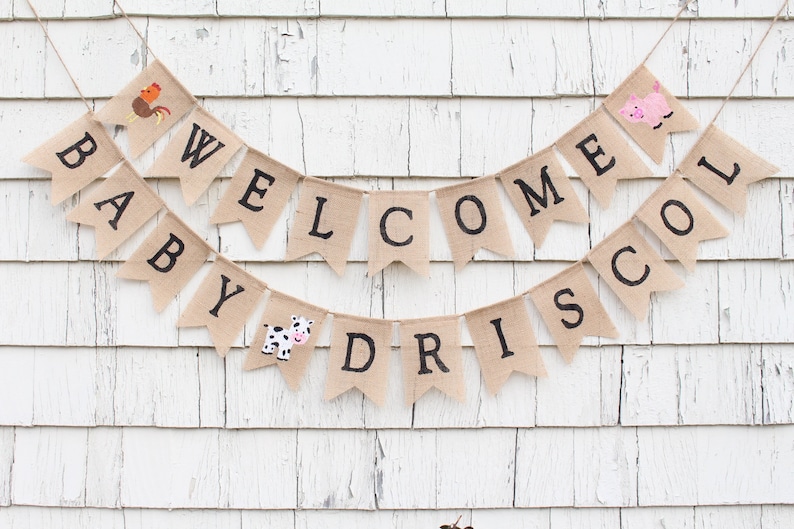 Farm Baby Shower Decorations Farm Baby Banner Baby Shower - Etsy