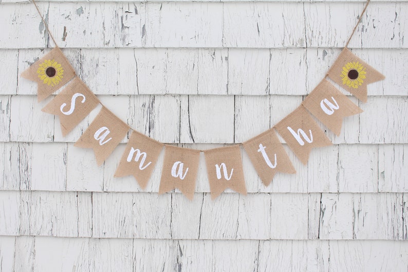 Custom Baby Name Banner Script Banner Personalized Baby | Etsy