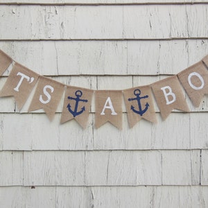 Nautical Baby Shower, Its A Boy Banner, Ahoy Its a Boy, Nautical Shower Banner, Nautical Shower Decorations, Baby Boy Shower, Anchors Away