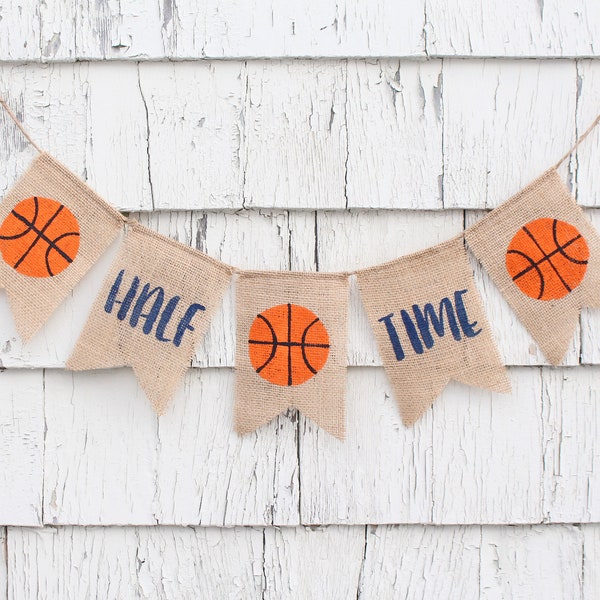 Half Time Basketball Banner - Etsy