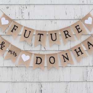 Future Mr and Mrs Banner, Coed Wedding Shower Decorations, Engagement Party Banner, Couples Bridal Shower Banner, Rehearsal Dinner Ideas