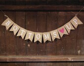 Bachelorette Banner, Bachelorette Garland, Bachelorette Party Decor, Drinks Banner, Cheers Bunting, Country, Burlap Banner, Bottoms Up