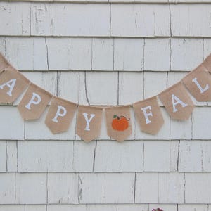 Happy Fall Burlap Banner, Fall Bunting, Fall Garland, Happy Fall, Rustic Fall Decorations, Autumn Decor, Rustic Home Decor, Thanksgiving