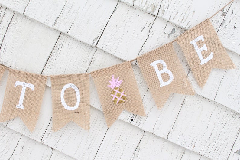 Pineapple Bridal Shower Decorations Gold Pineapple Decor Bachelorette Burlap Banner Bride to Be Pineapple Bride to Be Burlap Banner
