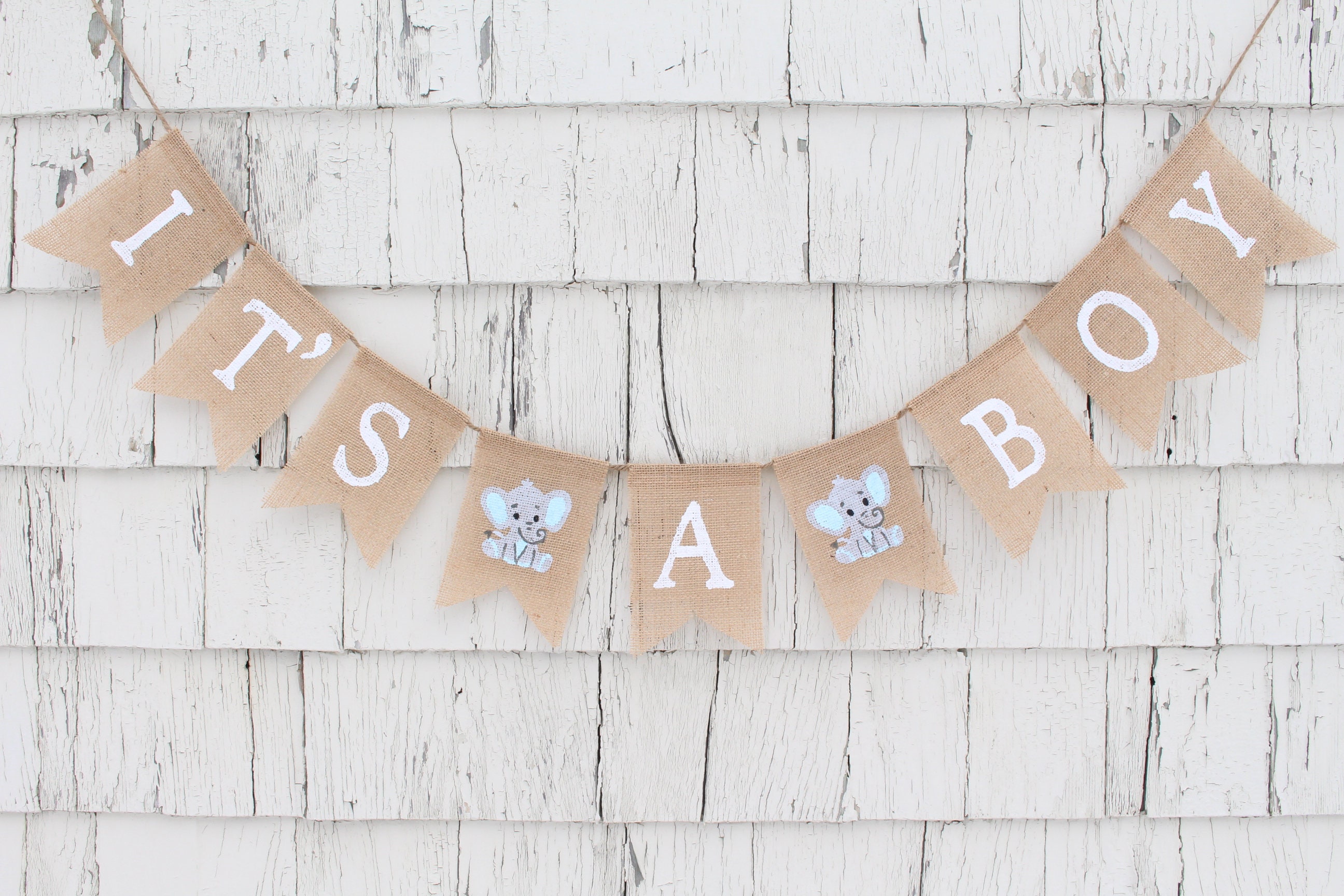Elephant Baby Shower Its a Boy Banner Its a Boy Bunting Its A Boy Garland Elephant Baby Banner Elephant Shower Decorations