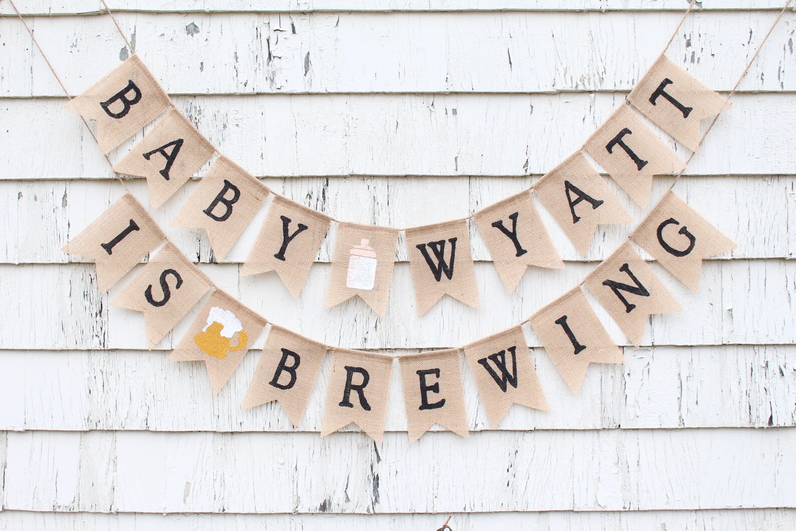 A Baby is Brewing Baby Shower Custom Baby Brewing Banner - Etsy