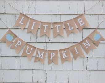 Boy Pumpkin Baby Shower, Blue Pumpkin Banner, Little Pumpkin Banner, Blue Pumpkin Decorations, Boy Pumpkin First Birthday, Fall Birthday