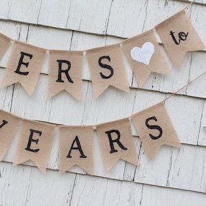 Cheers to 30 Years, 30th Anniversary Decorations, Cheers to 30 Years Banner, 30 Years Loved, Happy 30th Birthday, Rustic Birthday Decor image 3