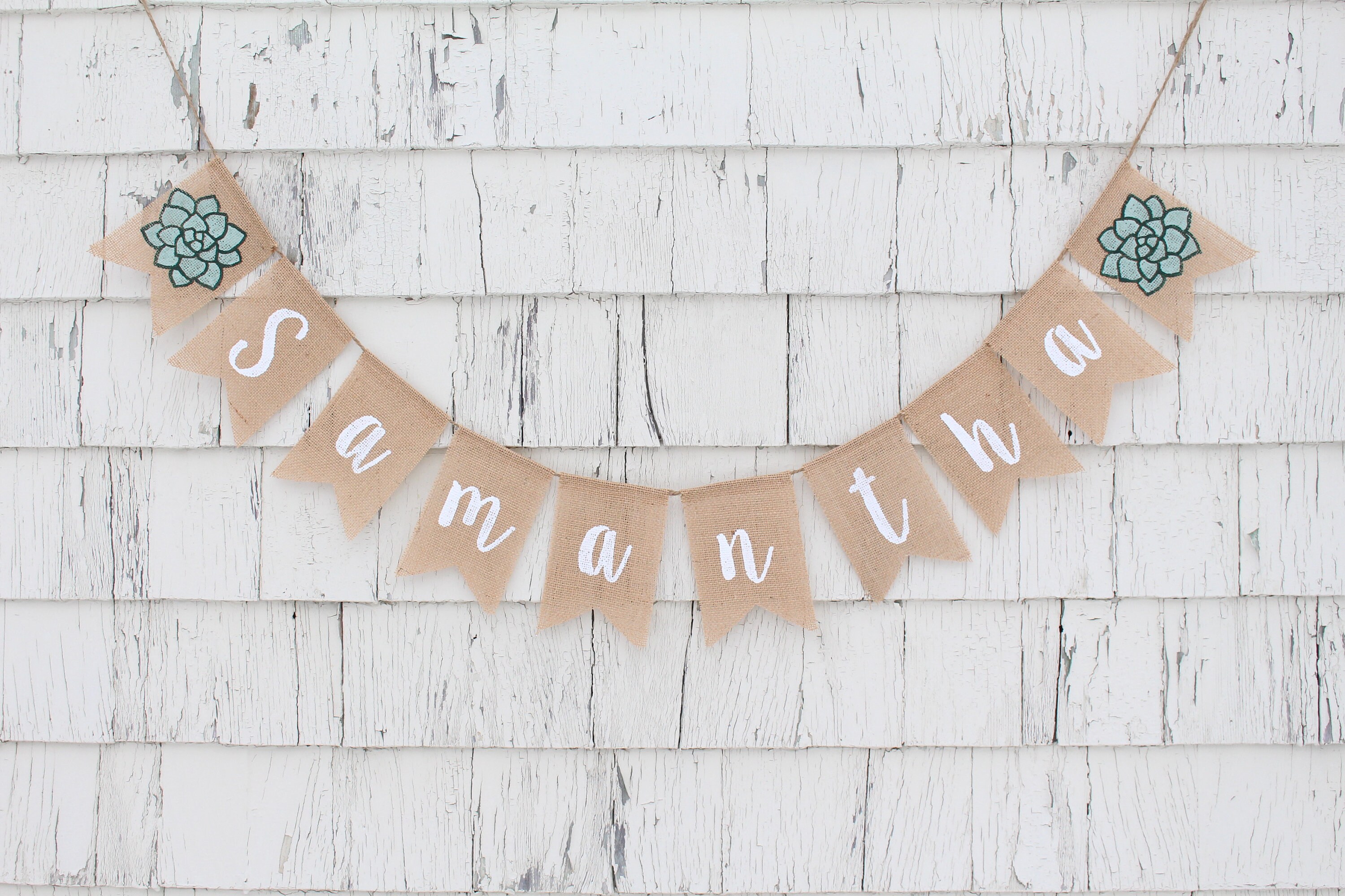 Custom Baby Name Banner, Script Banner, Personalized Baby Bunting, Baby ...