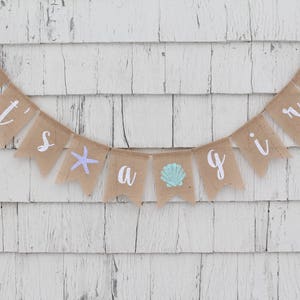 Mermaid Baby Shower Decorations, Beach Baby Shower Banner, Sea Shell Shower  Decorations, Its A Girl Banner, Nautical Rustic Baby Shower 