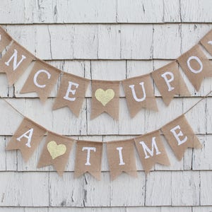 Once Upon A Time Banner, Once Upon A Time Baby Shower, Fairytale Baby Shower, Fairytale Bridal Shower, Story Book Baby Shower, Wedding Decor