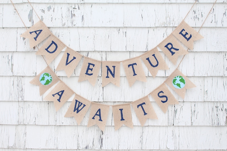 Adventure Awaits Banner Adventure Awaits Baby Shower Welcome - Etsy
