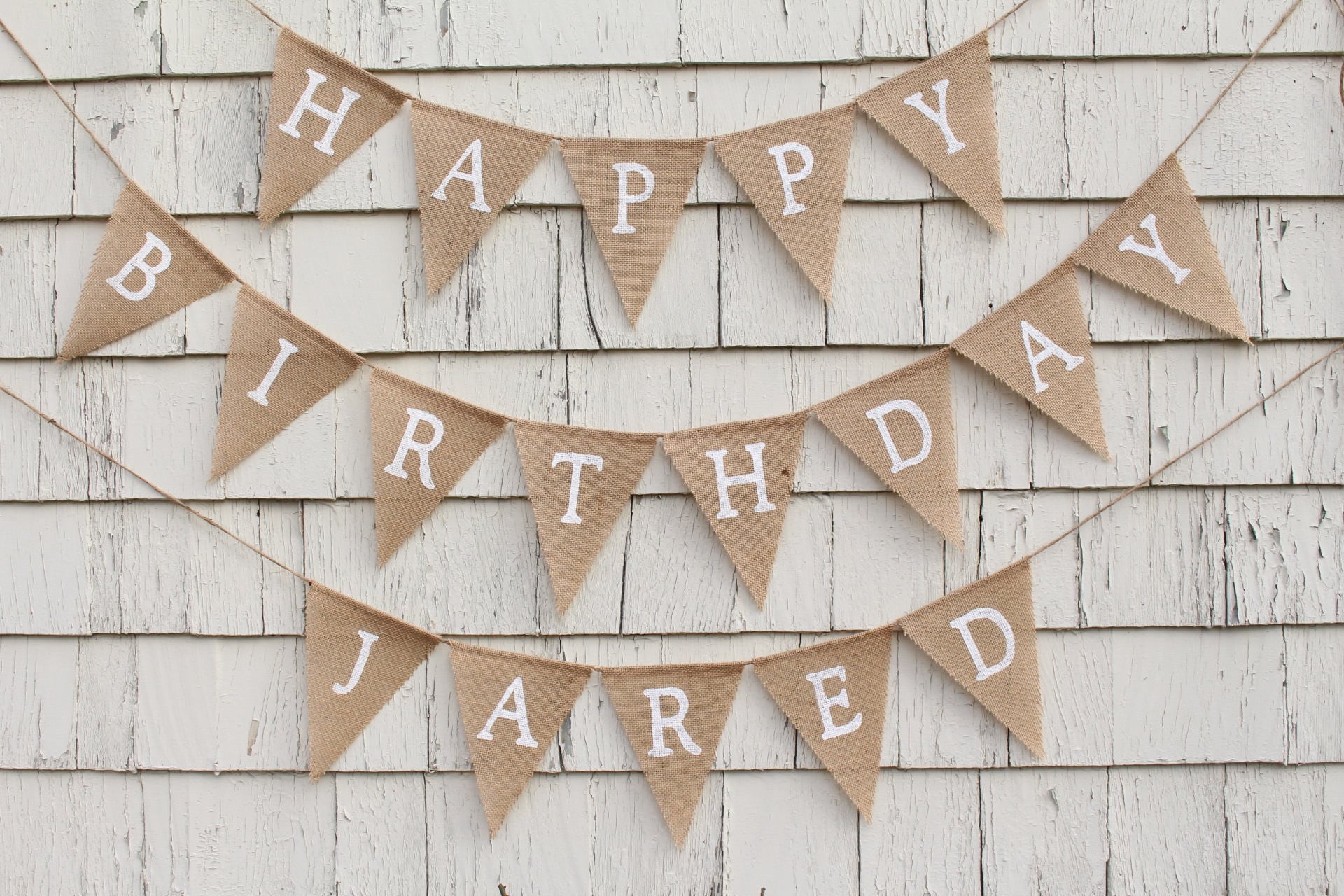 Custom Birthday Banner Happy Birthday Burlap Banner Happy Etsy