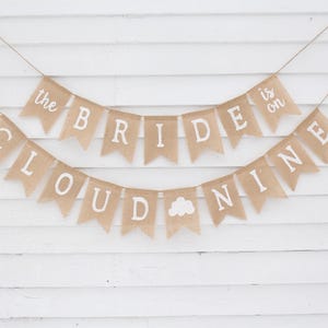 The Bride is on Cloud Nine Banner, Bridal Shower Banner, Bachelorette Party Decorations, Bride on Cloud 9