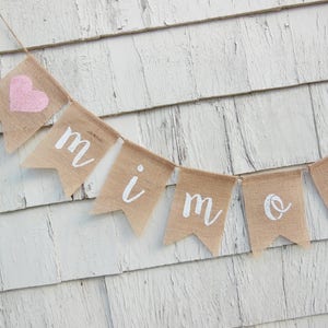 Mimosas Banner, Mimosas Bar Sign, Mimosas Bar Bunting Garland, Drinks Sign, Mimosas Bar Decor, Wedding Bridal Shower Decor, Burlap Banner image 5