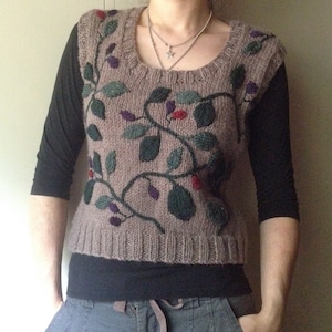 Brambly Vest Knitting Pattern PDF Sleeveless Pullover Tank Top