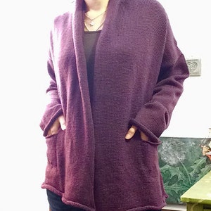 Machine Knitting digital pattern PDF LK150 Toolara Cardigan Mid Gauge Coat Easy