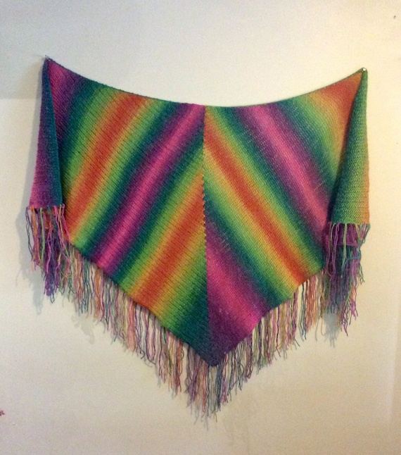 LK150 Tuan Shawl machine knitting digital pattern PDF scarf wrap triangle easy