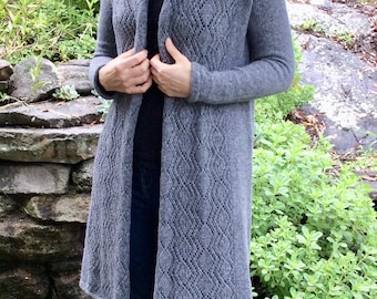 Machine Knitting Digital PDF Pattern Lace Collar Cardigan Coat