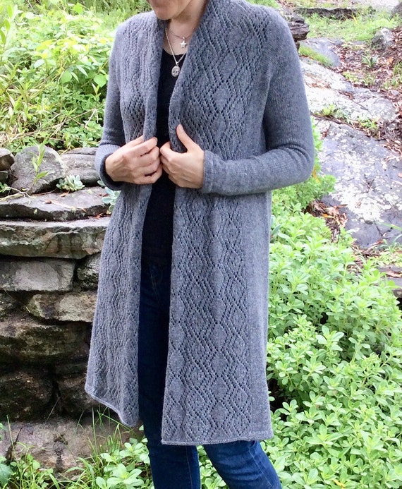 Machine Knitting Digital PDF Pattern Lace Collar Cardigan