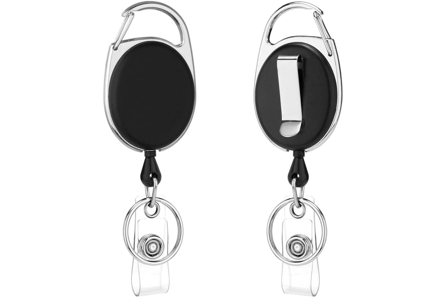 Heavy-duty Retractable Badge Holder Reels With Carabiner, Badge