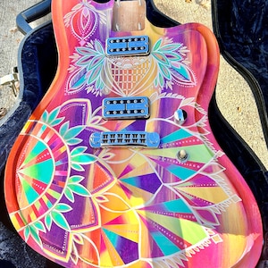 Custom Hand Painted Guitar Body