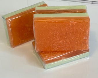 Pepino y melón ~ Jabón de glicerina en barra ~ Jabón artesanal ~ Leche de cabra