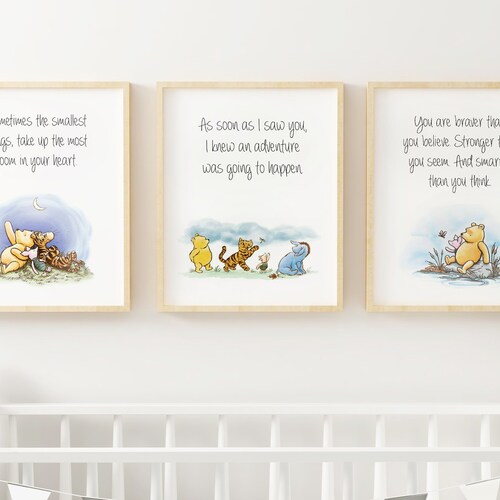 Winnie the Pooh Nursery Art Print Printable Wall Decor Etsy