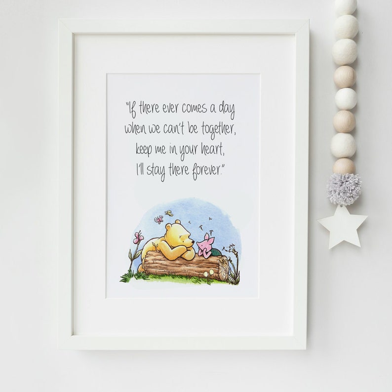 Winnie the Pooh Print. Quote. Wall Quote. Nursery Art. Nursery - Etsy UK