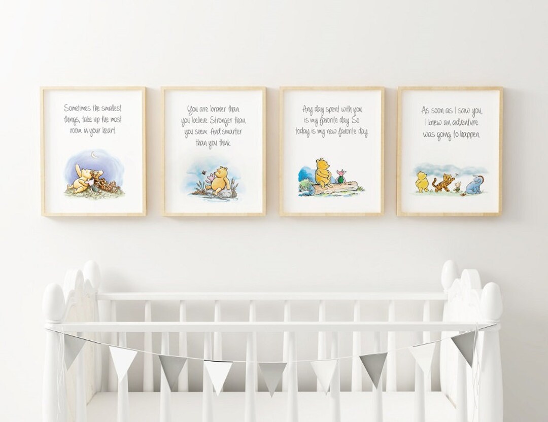 4 Print Set. Winnie the Pooh Prints. Winnie the Pooh Quotes. - Etsy