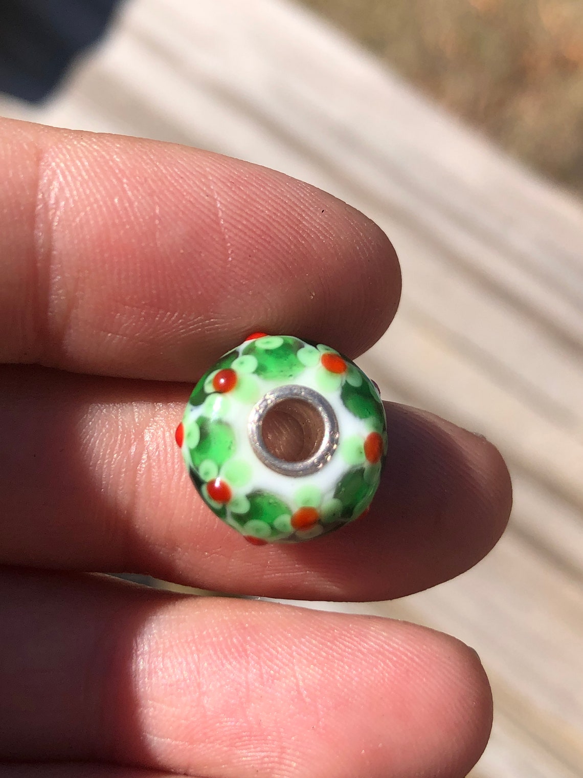 Rare Trollbeads Holly Berry Glass LE Christmas Bead Etsy