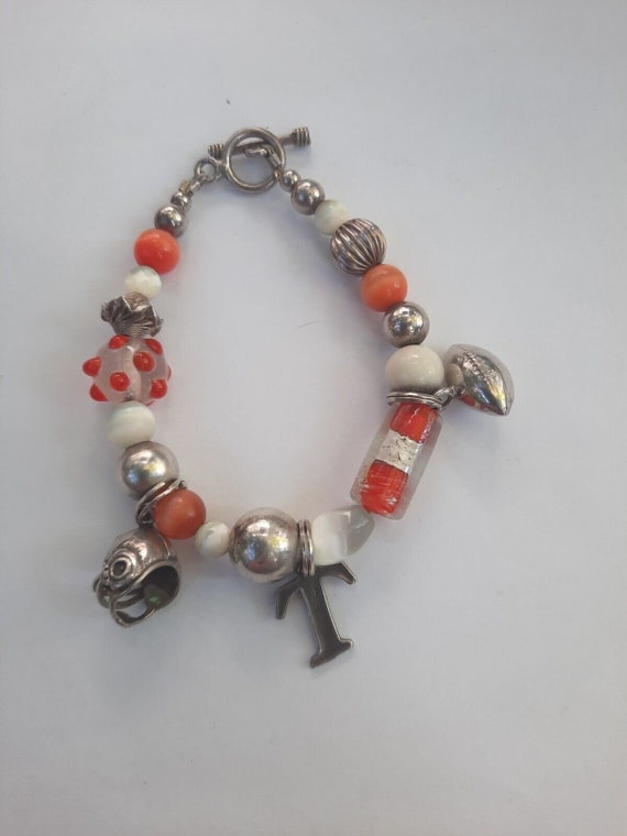 12x23mm (C) Longhorn Charm .925 Sterling Silver