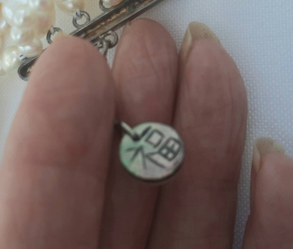 Vintage Sterling Silver Cultured Pearl Bib Neckla… - image 9