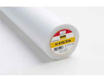 White Light Bi-Elastic Vlieseline // Vilene Cotton Woven Interlining 1m ...