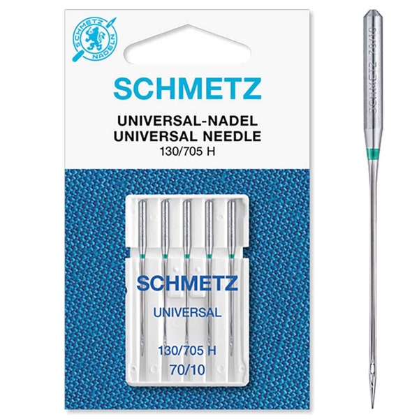 Schmetz Universal Sewing Machine Needles Home Domestic Sewing Machine, Size 70/10, Standard Needle 130/705H