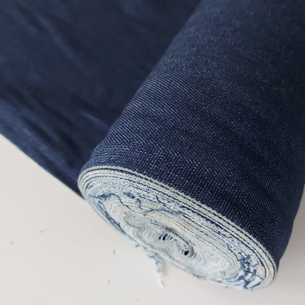 Dark Blue Denim, 12oz, 170cm Wide, Fabric By The Half Metre