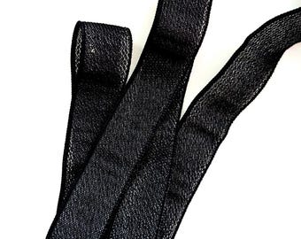 Petastretch Waistband Elastic Black Non Roll 32mm Wide By The Metre