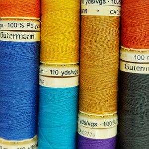 Gutermann Sew All Polyester Thread: 100m, 40 Colors