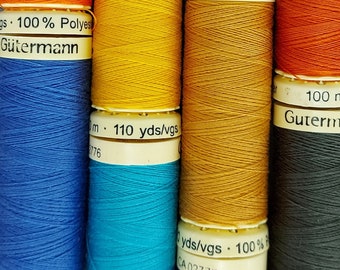 Gutermann Sew All Polyester Thread 100m, 100% Polyester, 40 Colours To Choose From, Free Post Option