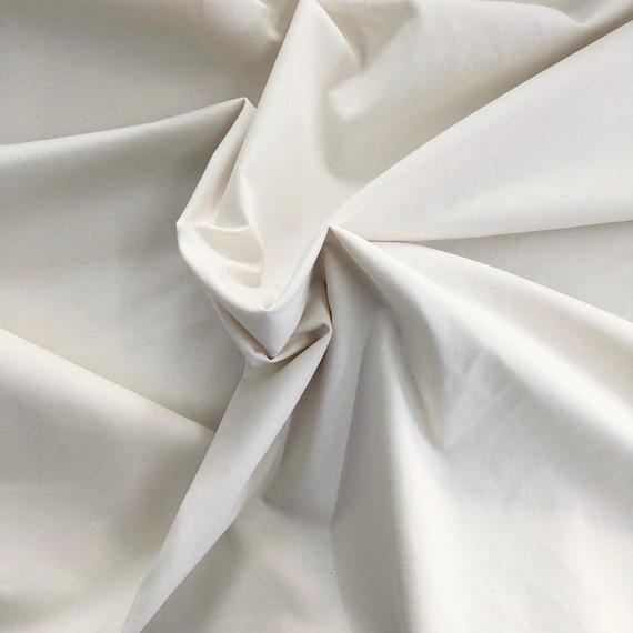 Calico, Pre-Shrunk Natural Unbleached Cotton 140cm Wide, By The Half Metre
