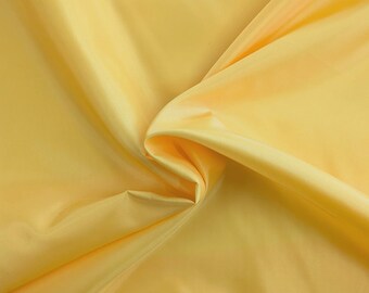 Yellow Polyester Lining Fabric Anti Static 145cm Wide By The Half Metre