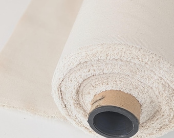 Bull Denim Fabric Heavyweight 100% Raw Cotton Unbleached Material 162cm Wide By the Half Metre