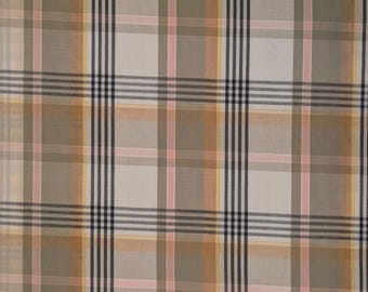 Check Fabric With Lurex Gold Metallic Thread Dressmaking Designer Deadstock By the Half Metre