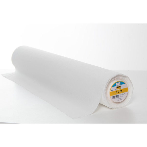 Vilene G770 White Iron On Stretch Fusible, Mediumweight Interfacing, By The Half Metre