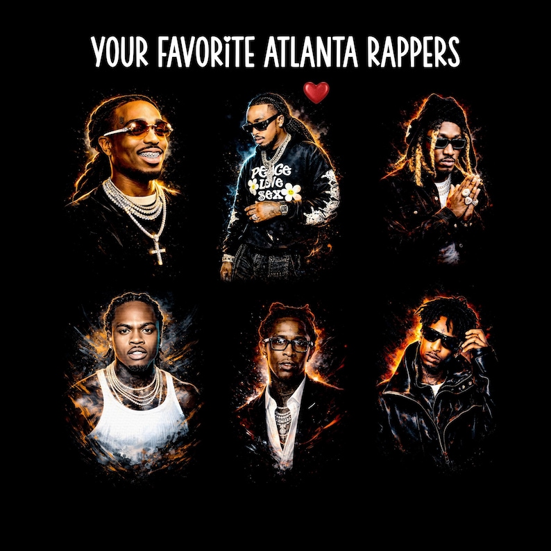 Atlanta Hip-hop Halftone PNG Bundle - Etsy