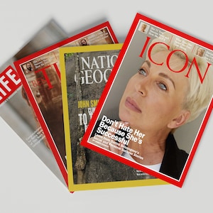 Copertina di rivista personalizzata, stile iconico con foto e testo, regalo divertente per lui, per lei, per compleanno, per traguardi speciali, per la pensione